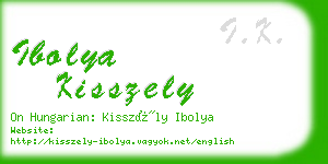 ibolya kisszely business card